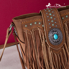 MWF1047-8360  Montana West Fringe Collection Crossbody - Brown