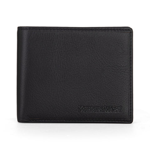 MWS01-W001   Genuine Leather Men's Bi-Fold Wallet