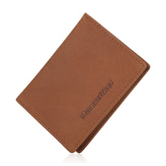 MWS03-W001   Genuine Leather Bi-Fold Card Wallet for Men Woman