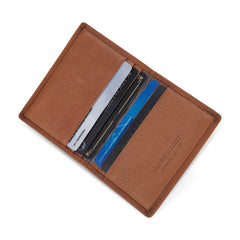 MWS03-W001   Genuine Leather Bi-Fold Card Wallet for Men Woman