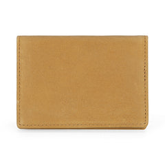 MWS03-W001   Genuine Leather Bi-Fold Card Wallet for Men Woman