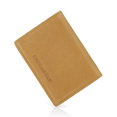 MWS03-W001   Genuine Leather Bi-Fold Card Wallet for Men Woman