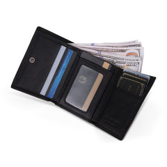 MWS04-W001   Montana West Genuine Leather Tri-Fold  Wallet For Men Woman