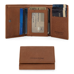 MWS04-W001   Montana West Genuine Leather Tri-Fold  Wallet For Men Woman