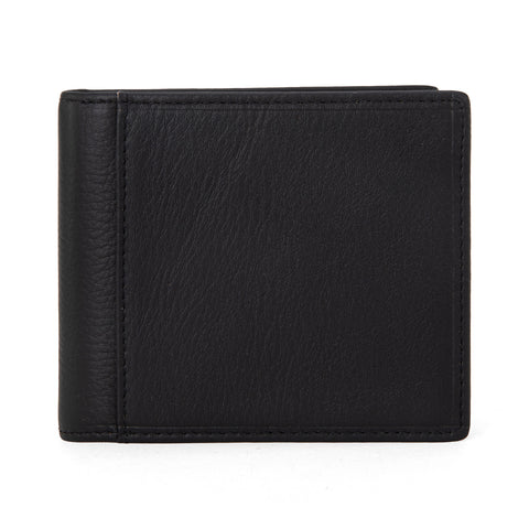 MWS05-W001   Genuine Leather Men's Bi-Fold Gusseted Wallet