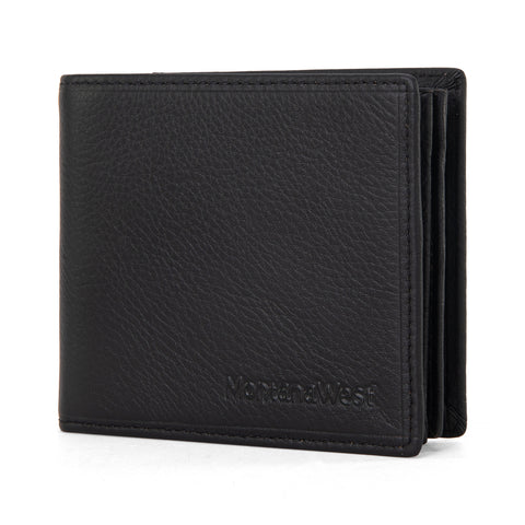 MWS05-W001   Genuine Leather Men's Bi-Fold Gusseted Wallet