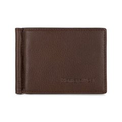 MWS06-W001   Genuine Leather Men's Slim Minimalist Card Wallet With Money Clip