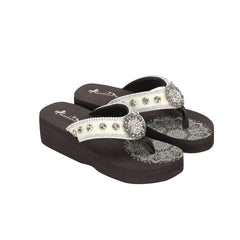 SE112-S001 Montana West Crystal Studs Flip Flops By Case (16 PAIRS/BOX)