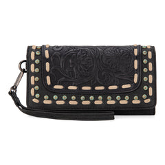 TR181-W018  Trinity Ranch Floral Tooled Collection Wallet