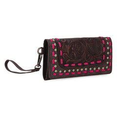 TR181-W018  Trinity Ranch Floral Tooled Collection Wallet