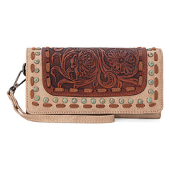 TR181-W018  Trinity Ranch Floral Tooled Collection Wallet