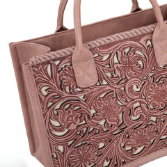 TR186-8122   Trinity Ranch Floral Tooled Concealed Carry Tote/Crossbody