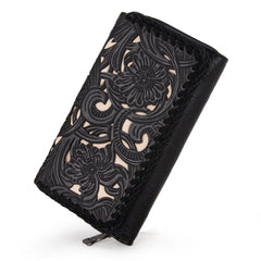 TR186-W010  Trinity Ranch Floral Tooled Collection Wallet