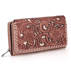 TR186-W010  Trinity Ranch Floral Tooled Collection Wallet