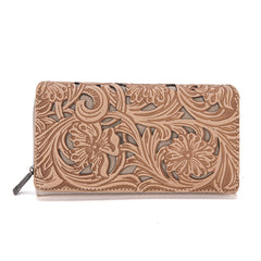 TR188-W010  Trinity Ranch Floral Tooled Collection Wallet