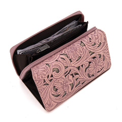 TR188-W010  Trinity Ranch Floral Tooled Collection Wallet