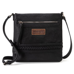 WG97G-9360  Wrangler Braided Concealed Carry Crossbody- Black