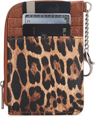 WG102-W005 Wrangler  Wrangler Leopard Print  Mini Zip Card Case - Leopard