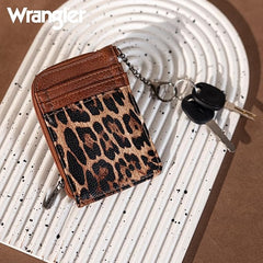 WG102-W005 Wrangler  Wrangler Leopard Print  Mini Zip Card Case - Leopard