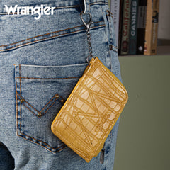 WG102-W005 Wrangler  Wrangler Croc  Print  Mini Zip Card Case - Mustard