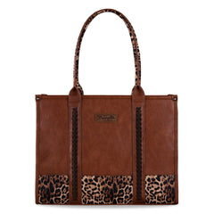 WG102G-8119  Wrangler Leopard Print Concealed Carry Wide Tote