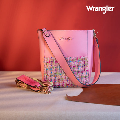 WG115-918B Wrangler Hobo with Mini Crossbody Set - Pink