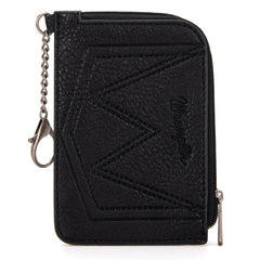 WG130-W005 Wrangler Southwestern Art Print Mini Zip Card Case  - Black