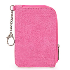 WG130-W005 Wrangler Southwestern Art Print Mini Zip Card Case  - Pink