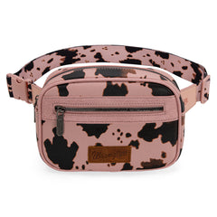 WG133-194  Wrangler Cow  Print Belt-Bag  - Pink