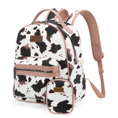 WG133-8603  Wrangler Cow Print Backpack With Coin Pouch - Pink