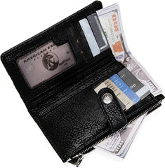 WG133-W002 Wrangler Cow Print Bi-Fold Wallet - Black