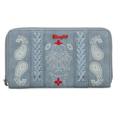 WG134-W006  Wrangler Bandana Paisley Print Wallet -Jean