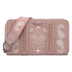 WG134-W006  Wrangler Bandana Paisley Print Wallet -Pink