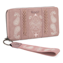 WG134-W006  Wrangler Bandana Paisley Print Wallet -Pink