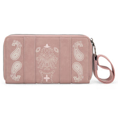 WG134-W006  Wrangler Bandana Paisley Print Wallet -Pink