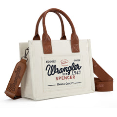 WG136-8120S   Vintage Wrangler Canvas Tote//Crossbody - Beige