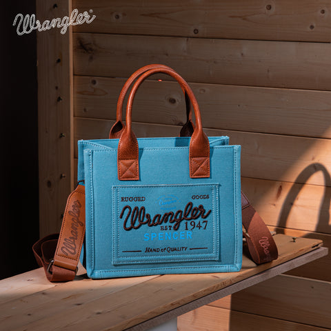 WG136-8120S   Vintage Wrangler Canvas Tote//Crossbody - Jean