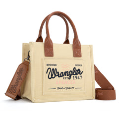 WG136-8120S   Vintage Wrangler Canvas Tote//Crossbody - Tan