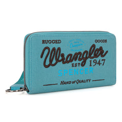 WG136-W006  Vintage Wrangler Canvas Zip Wristlet - Jean