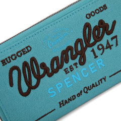 WG136-W006  Vintage Wrangler Canvas Zip Wristlet - Jean