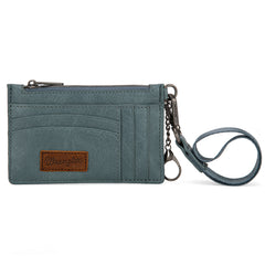 WG137-W009  Wrangler  Solid Color Key Chain Wristlet Card Wallet -Jean