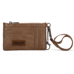 WG137-W009  Wrangler  Solid Color Key Chain Wristlet Card Wallet -Khaki