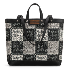 WG138-2002 Wrangler Paisley Pattern Dual Sided Print Tote- Black