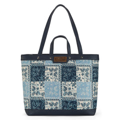 WG138-2002 Wrangler Paisley Pattern Dual Sided Print Tote- Jean