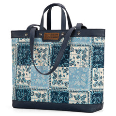 WG138-2002 Wrangler Paisley Pattern Dual Sided Print Tote- Jean