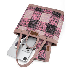 WG138-2002 Wrangler Paisley Pattern Dual Sided Print Tote- Pink