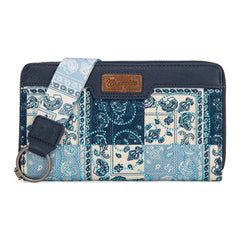 WG138-W006  Wrangler Bandana Paisley Print Wallet -Jean