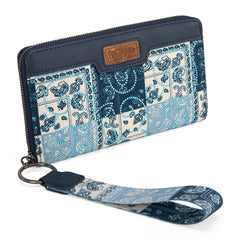 WG138-W006  Wrangler Bandana Paisley Print Wallet -Jean