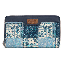 WG138-W006  Wrangler Bandana Paisley Print Wallet -Jean