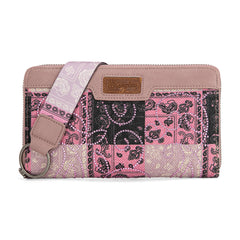 WG138-W006  Wrangler Bandana Paisley Print Wallet -Pink